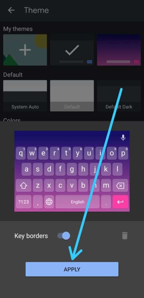 How to change the color of your keyboard  on android