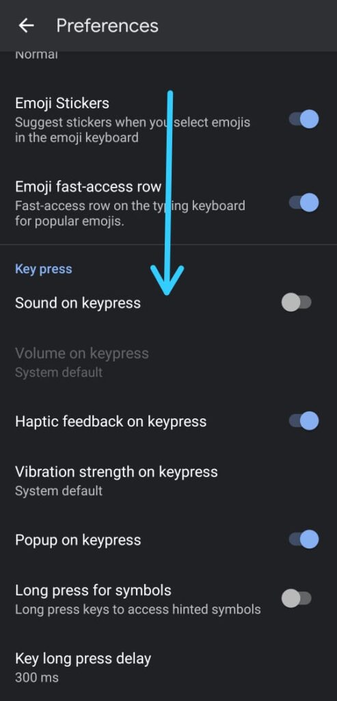 How to Turn Keyboard Click Sound or Vibration ON or OFF