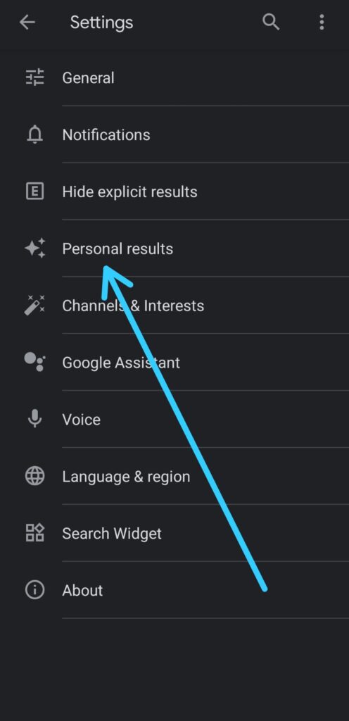 How to disable personal results in Google Search