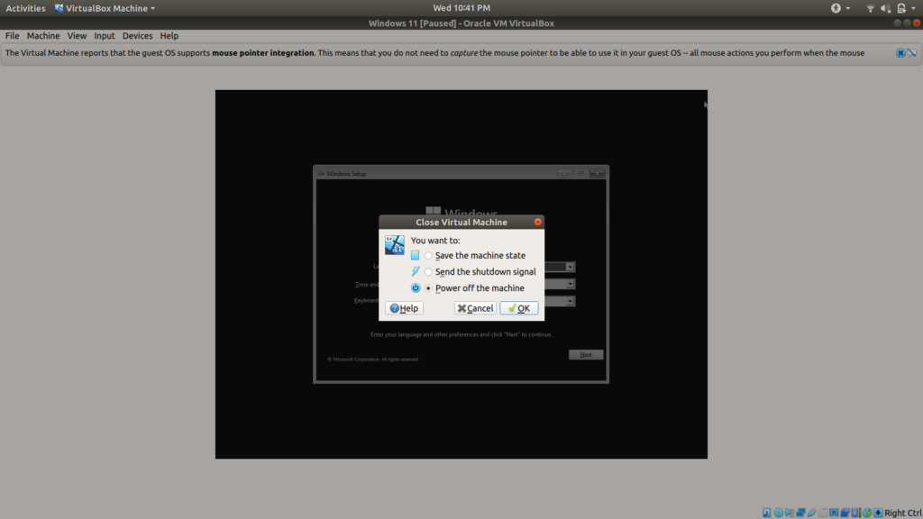 This PC can't run Windows 11 error on VirtualBox