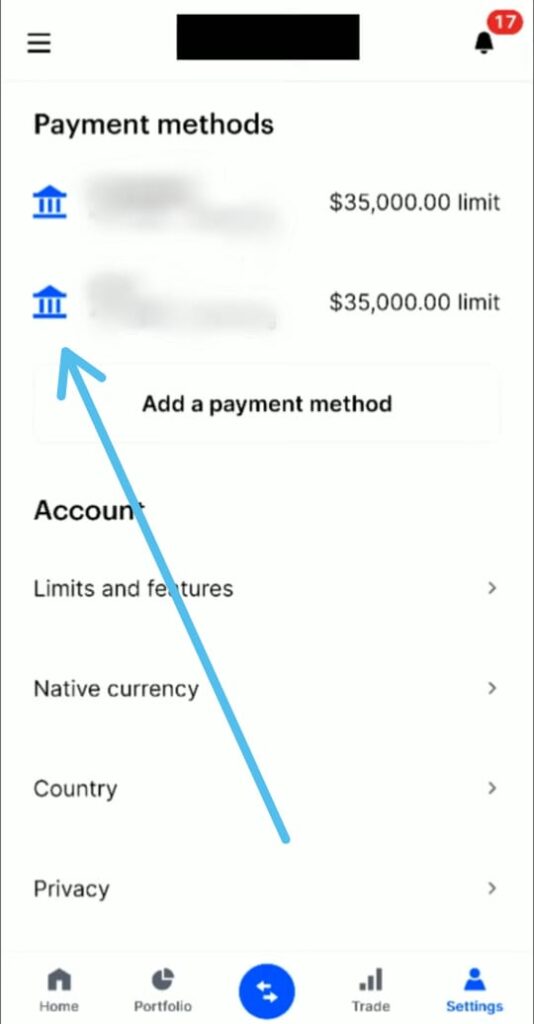 How to add Bank Account to Coinbase