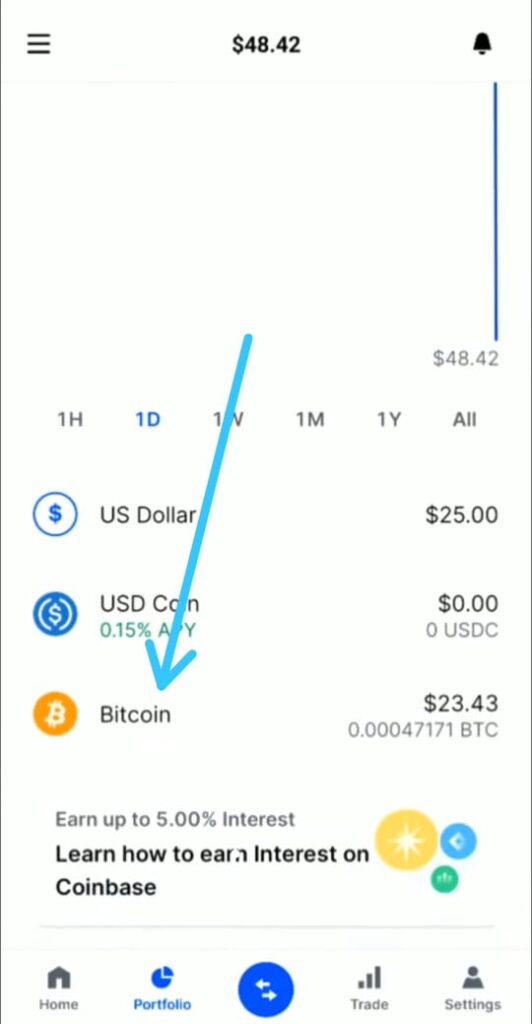 How to check the bitcoin wallet balance in Coinbase