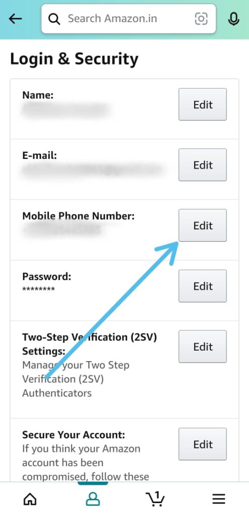 How to change your mobile number in your Amazon account