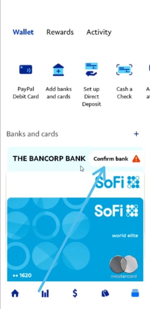 How to link bank account to PayPal App