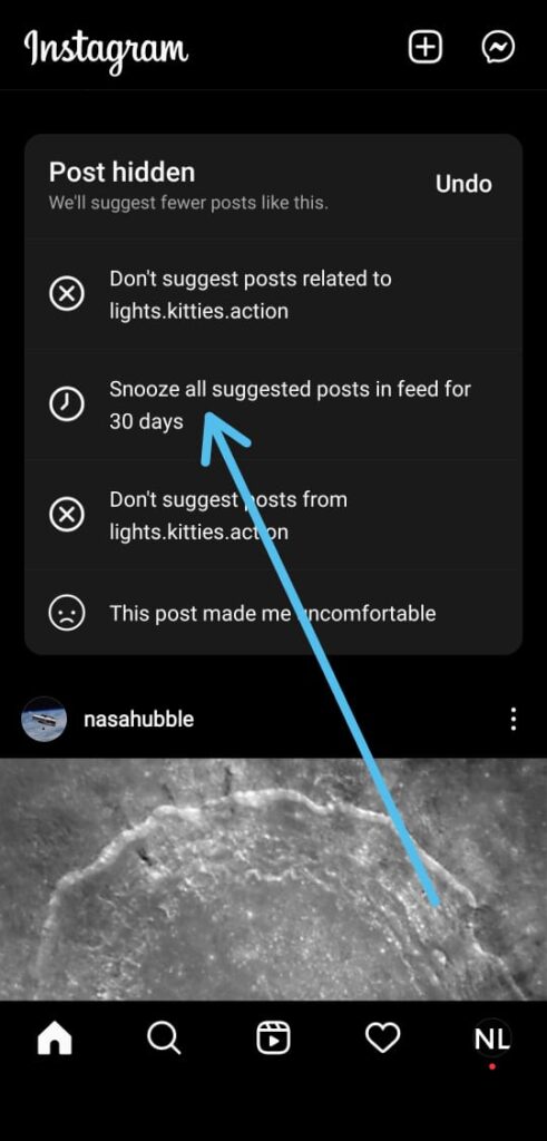 How to stop suggested posts on Instagram