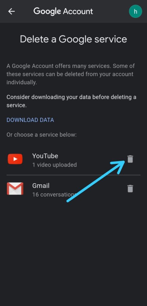how to delete google services from android