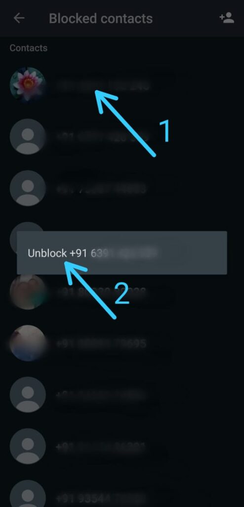 how to block someone on whatsapp wothout knowing them