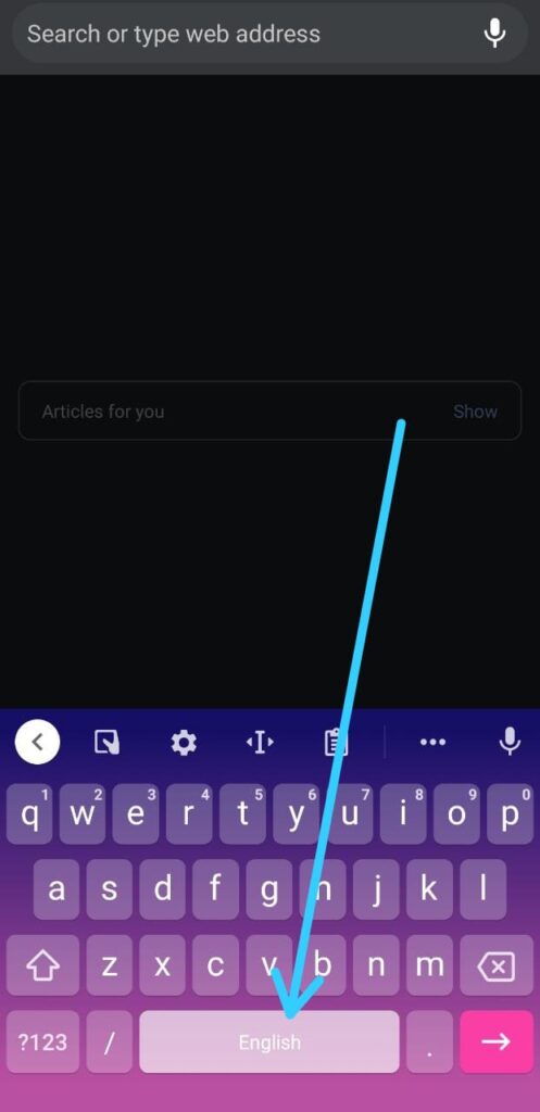 How to switch languages using the Android Gboard keyboard