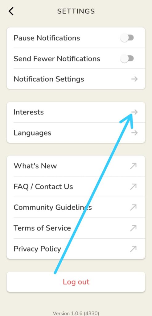 How to Change interests in Clubhouse App