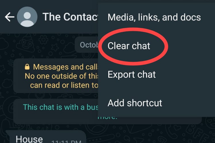 How to Clear a Chat on Whatsapp on an Android Device
