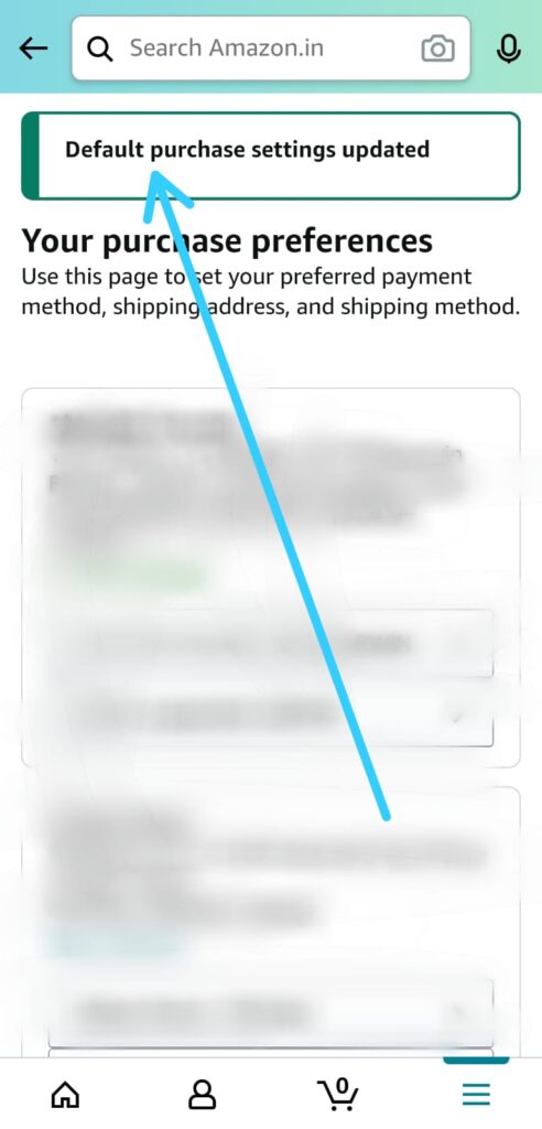 How to change your default address on Amazon