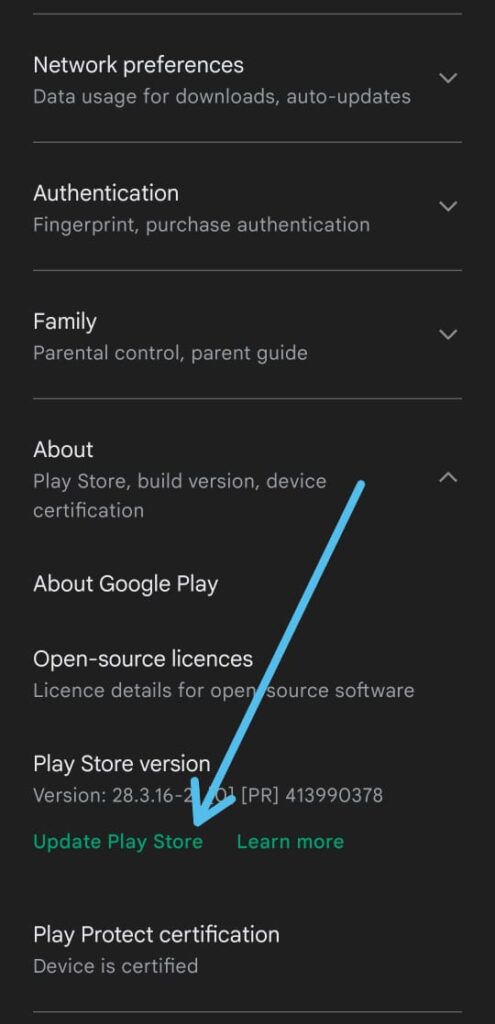 How To Manually Update Google Play Store