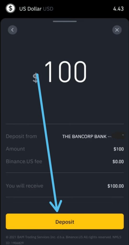 How to deposit money from your bank account to Binance.US