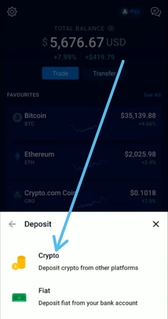 How to transfer from Coinbase to Crypto.com