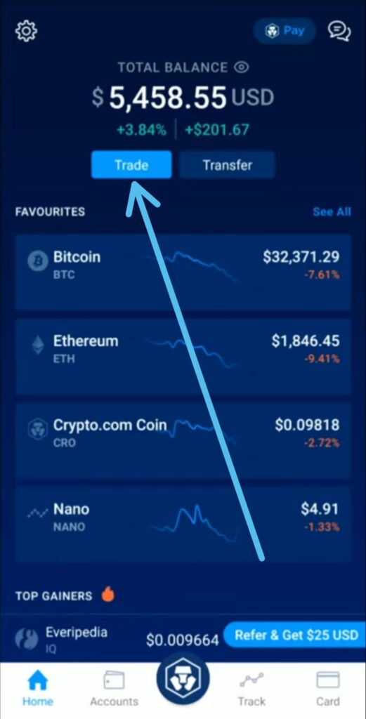 how to exchange coins in crypto.com