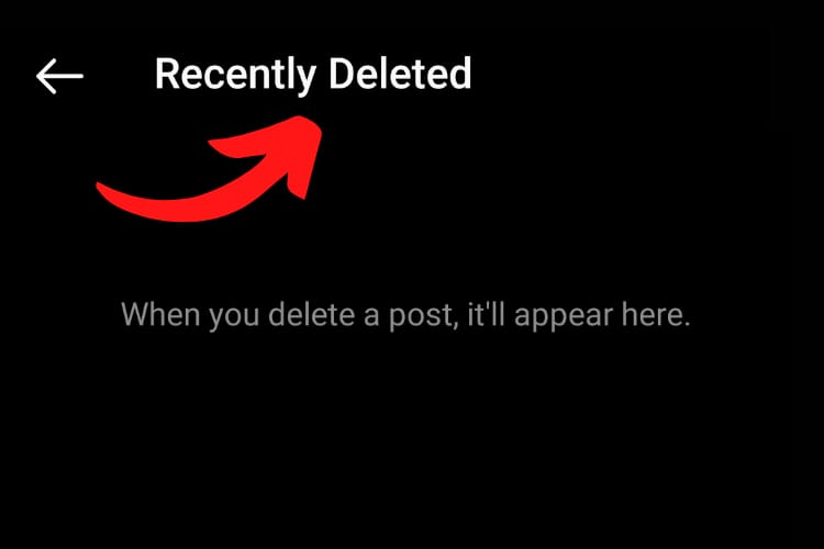 Instagram Recently Deleted Option Not Showing Problem [100% Fixed]