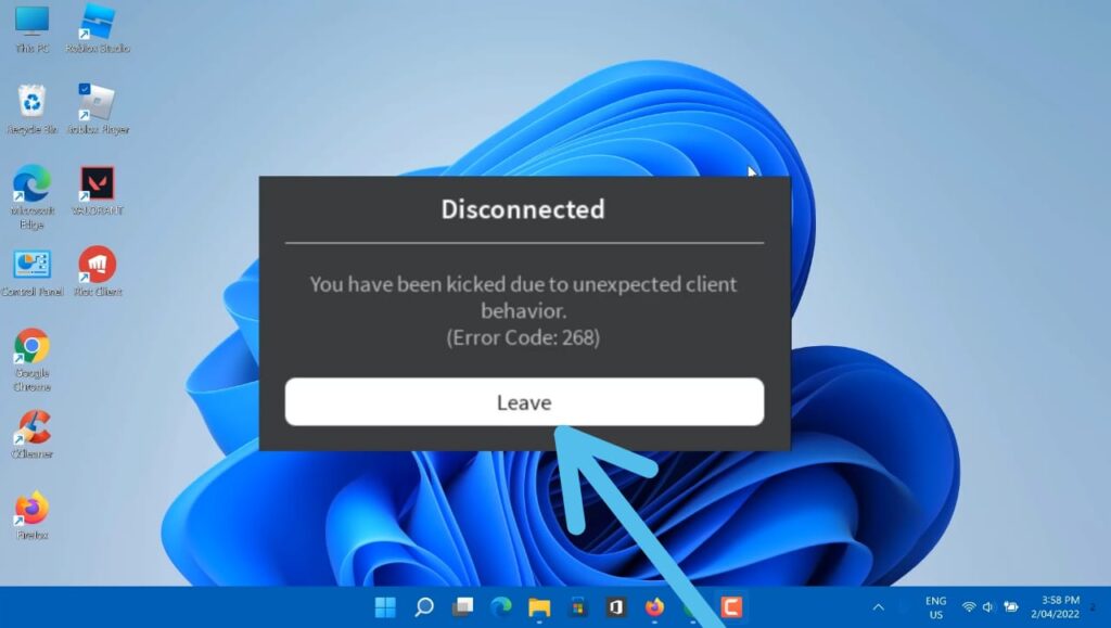 Fix you have been kicked due to unexpected client behavior Roblox