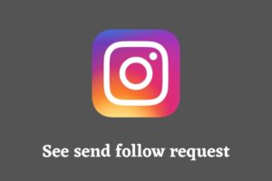 How to see sent follow request on Instagram