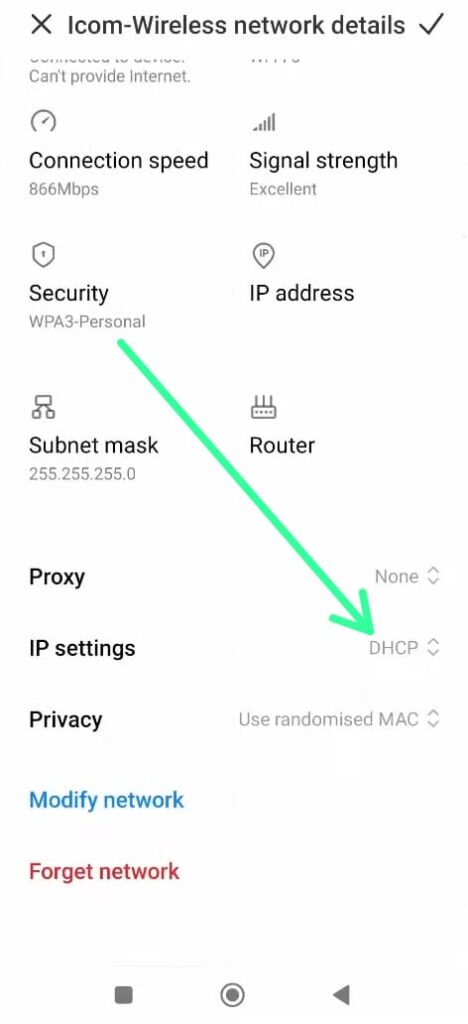 Fix connected to device can't provide internet Xiaomi redmi
