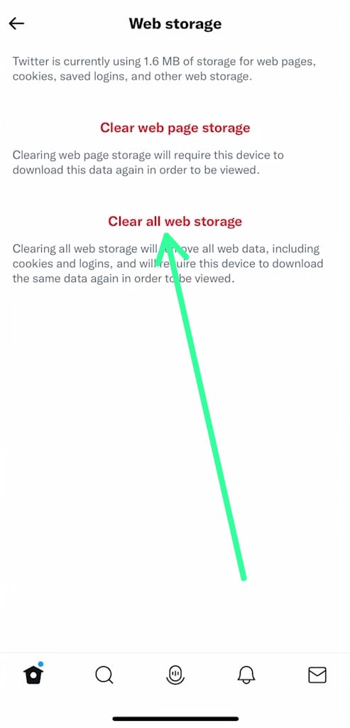 How to clear cache on Twitter iPhone