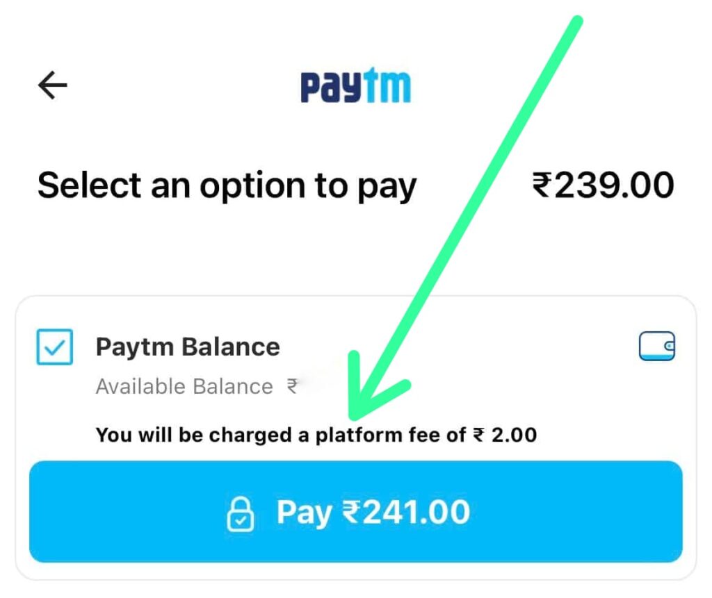How to avoid platform fee in Paytm