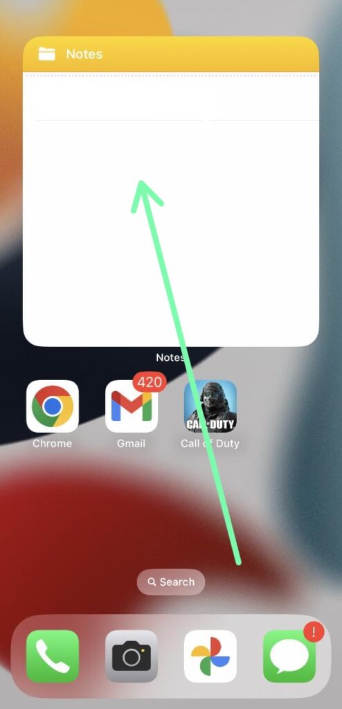 put notes on Home Screen iPhone iOS 16