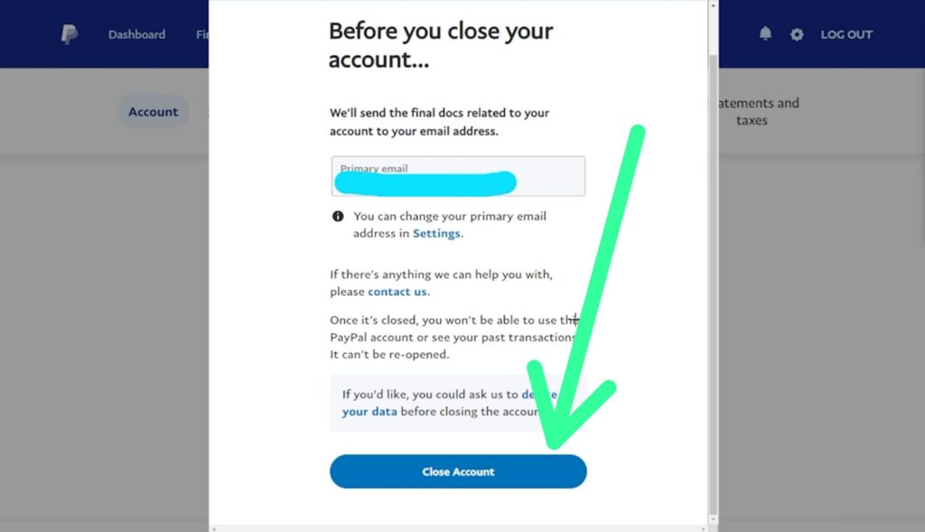 How to Close Your PayPal Account Desktop