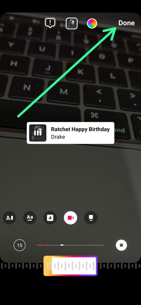 Steps to add music to Instagram story without sticker