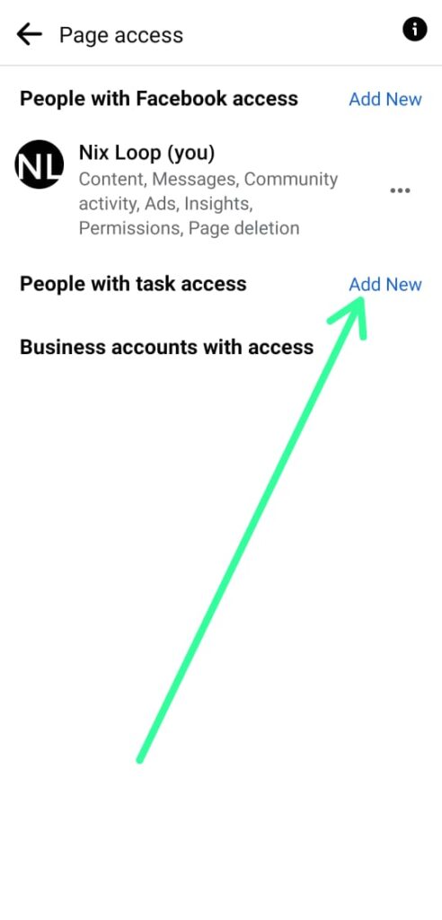 add admin on Facebook Page Mobile