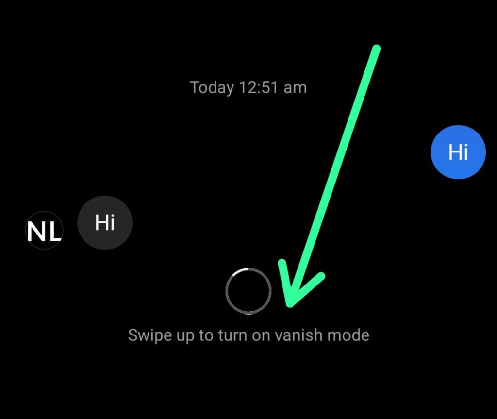 Turn off Vanish Mode on Messenger