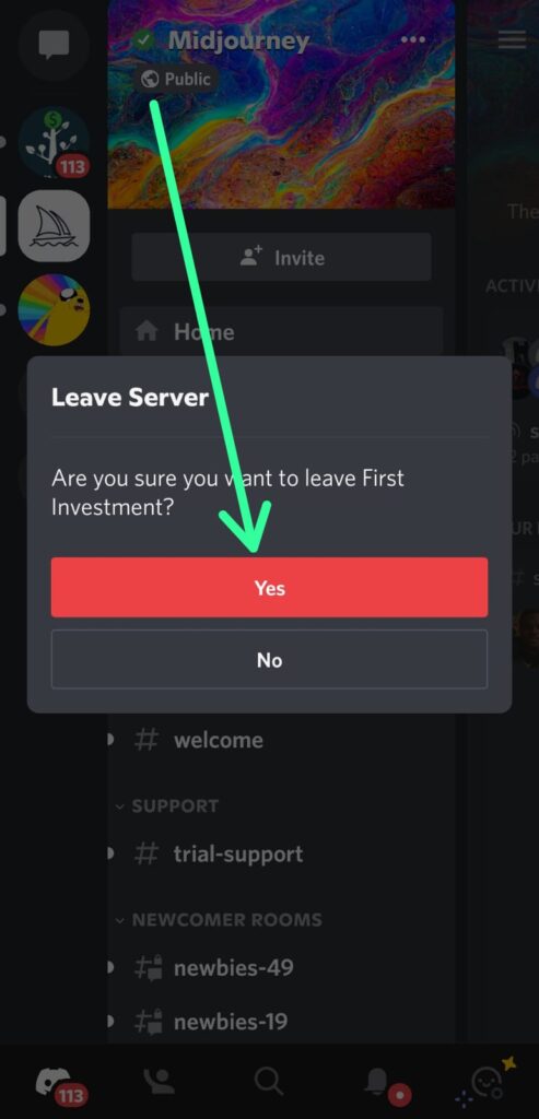 How to Leave Discord Sever on Mobile