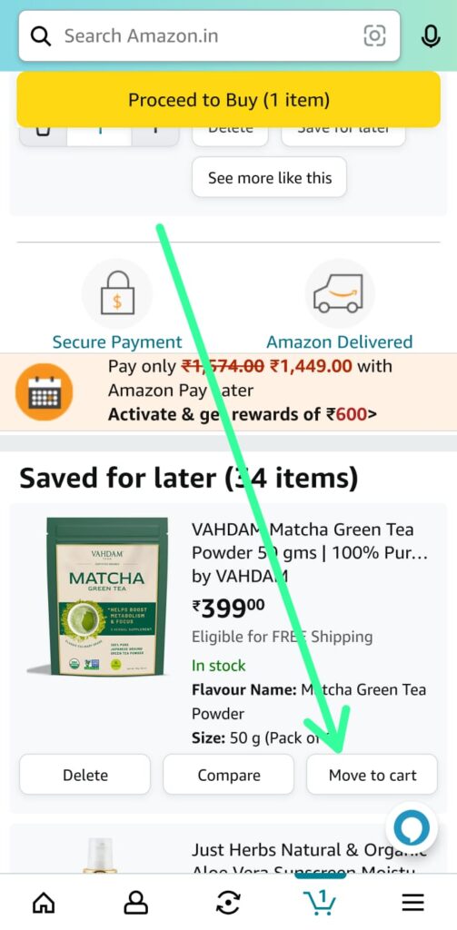 Amazon save for later disappeared
